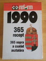 Naptár 1990 MTV reform 365 recept - 365 napraa család asztalára -