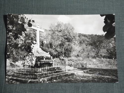Képeslap,Máriagyűd,Barokk kegytemplom, Fájdalmas szűz szobra látkép, részlet, 1971-