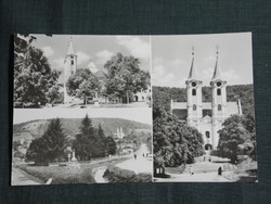 Képeslap,mozaik,Máriagyűd,Barokk kegytemplom,emlékmű,szobor látkép, részlet, 1971-
