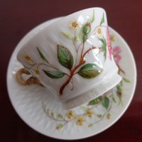 Hibátlan szecessziós Carl Knoll bambusz virágos kávés szett (2.)