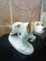 Sitzendorf német porcelán szetter , sorszámozott , jelzett ,