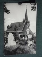 Képeslap, Miskolc, Deszka templom látkép, részlet, 1960-