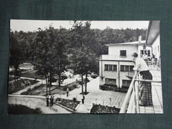 Képeslap,Mátra,Mátraháza, MÁV vasutas SZOT üdülő,szálló látkép, részlet, 1957-