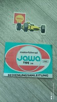 MOST ALACSONYABB ÁRON!! Jawa Type 210 Motokov Praha használati leírás + Shell matrica