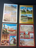 Kèpeslap postatiszta Cseh-Szlovàkia Magas Tátra 4 db postatiszta