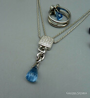 Pierre Cardin Silver Set with Topaz