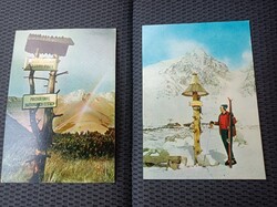 Kèpeslap postatiszta Cseh-Szlovàkia Magas Tátra 1967 postatiszta 2 db