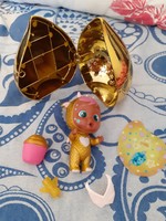 Cry Babies arany sárkány csepp alakú dobozában kellékekkel IMC Toys  2015 HALLY ritka baba