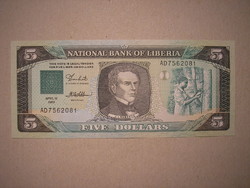 Libéria-5 Dollár 1989 UNC