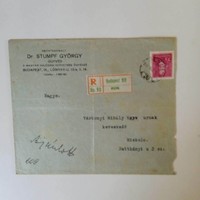 D203649-Levélboríték Dr.Stumpf György ügyv.1937 Magyar Hajózási Szövetség -ügyész -Várkonyi -Miskolc