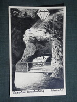 Képeslap,Miskolc,Miskolctapolca,Tapolcai tavasbarlang tó látkép, részlet, 1940-
