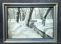 Nagyerdei részlet, 1940 - régi fotó, Csanády Ákos munkája, Debrecen - fotóművészeti ritkaság