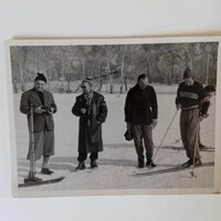 D203694 -Régi fotó - Síelők  -Téli táj - Sípálya