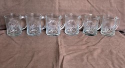 Rózsás üveg bögre készlet 494