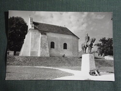 Képeslap, Nagyvázsony,mozaik Kinizsi vár,szobor,múzeum,kápolna látkép,részlet, 1970-