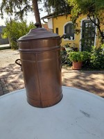 Viztároló  RÉZ duplafalu, csapos,fedeles edény