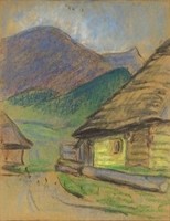 1S136 XX. századi művész : Erdélyi falu