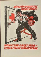 Magyar Tanácsköztársaság ,mozgalmi plakát ,1959 offset .
