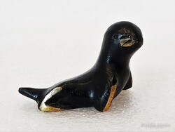 Ritka fajta, eredeti Walter Bosse bronz fóka figura