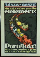 Magyar Tanácsköztársaság ,mozgalmi plakát ,1959 offset .