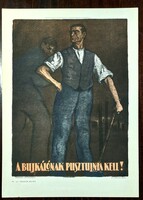 Magyar Tanácsköztársaság ,mozgalmi plakát ,1959 offset .