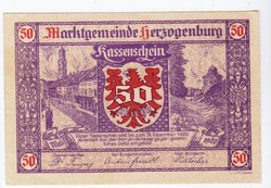 Osztrák szükségpénz  50 heller 1920 UNC
