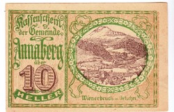 Osztrák szükségpénz  10 heller 1920
