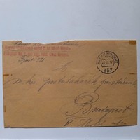 ZA536.17 K.u.K. Tábori posta, borítékdarab (kivágás) 1917 - Feldpostamt 357 Vörös Kereszt kórház