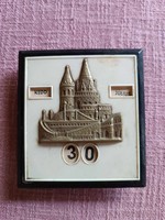 Retro műanyag asztali naptár, Budapest felirattal, Halászbástya