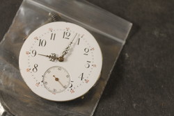 Antik köves porcelán számlapos zsebóra szerkezet 951