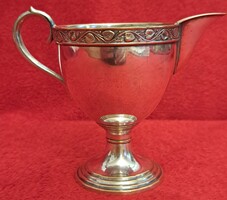 Régi ezüstözött talpas kiöntő (M4980)