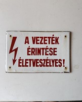 Régi zománctábla..