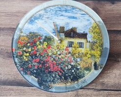 GOEBEL márkás kézzel festett üveg fali óra