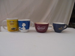 Négy darab retro kávés és teás bögre együtt - Tchibo, Douwe Egberts Karaván, Jacobs, Pickwick