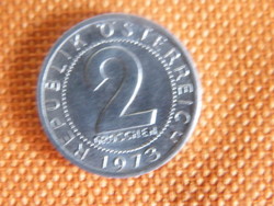 2 groschen 1973 fémpénz - aUNC gyönyörű verdefényes -