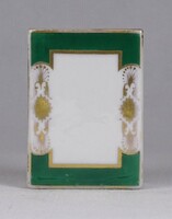 1S419 Zöld D'or mintás Herendi porcelán gyufatartó 1941