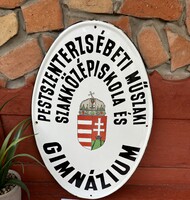 Pestszenterzsébeti Műszaki Szakközépiskola és Gimnázium Zománcos nagyméretű tábla