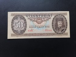 Hajtatlan Unc 50 forint 1983 alacsony sorozatszám D004