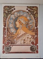 Vintage Alfons Mucha plakát, ofszet nyomat, grafika (Zodiac)