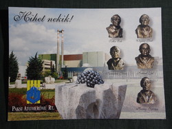 Képeslap,Paks,mozaik, Atomerőmű látkép,részlet,, 1990-