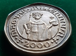 Asszonyi Tamás: Magyar Millennium 2000, Szent István, bronz érem, 2000