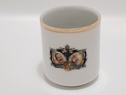 Ferenc József porcelán csésze, kicsi bögre