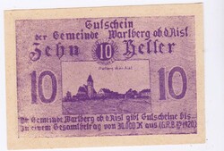 Austrian Emergency Money 10 Heller UNC