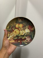 Gyönyörű gyümölcsös Kaiser német Porcelán falitányér tányér hagyaték régiség