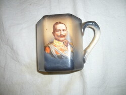 I világháborús vilmos császár porcelán fajansz emlék bögre