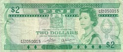 2 dollár 1980 Fiji Fidzsi szigetek D.J.Barnes és H.J.Tomkins Erzsébet királyné