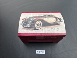 A0759 Autós kincsesláda fa dobozka