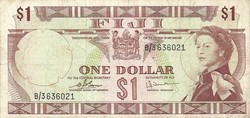 1 dollár 1974 Fiji Fidzsi szigetek D.J.Barnes és H.J.Tomkins Erzsébet királyné