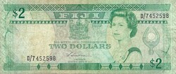 2 dollár 1988 Fiji Fidzsi szigetek S.Siwatibau Erzsébet királyné