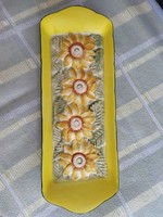 Sunflower ceramic tray (also as decorative plate)